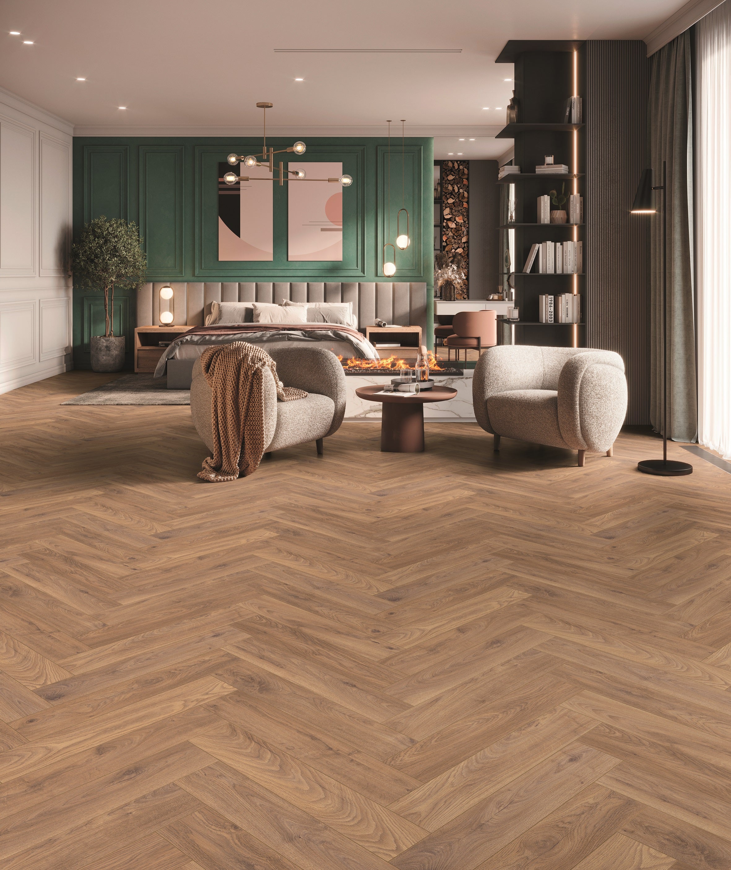 Laminate Herringbone K450 8mm AC5 / CL.33 V4