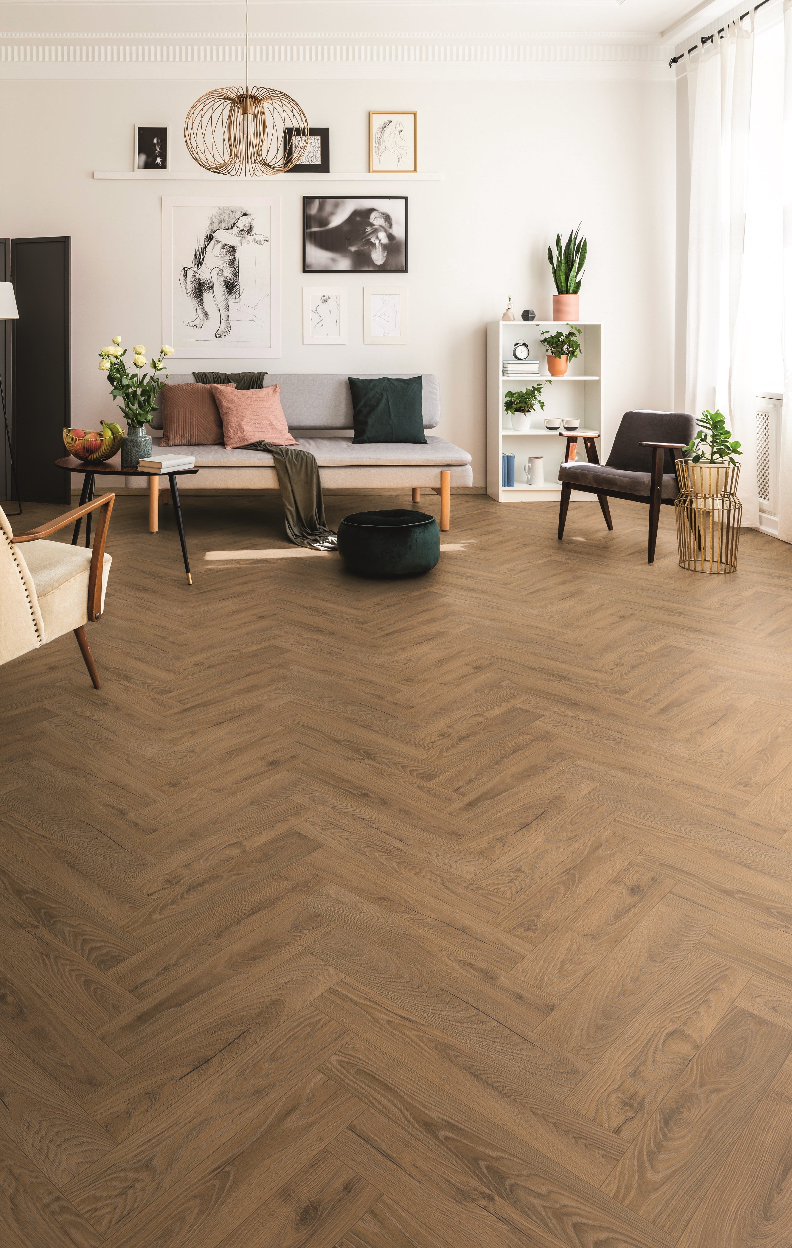 Laminate Herringbone K476 8mm AC5 / CL.33 V4