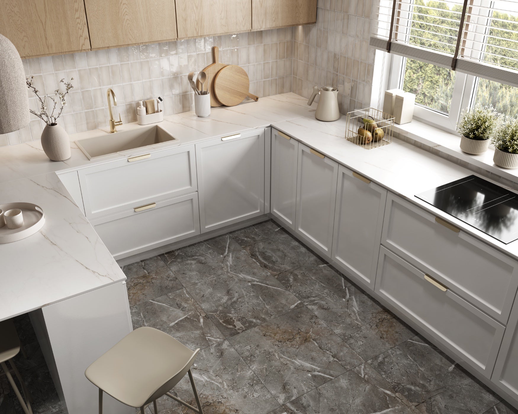Βινυλικό Δάπεδο Κουμπωτό SPC AC.5 CL.33 Vilo Marble Skin
