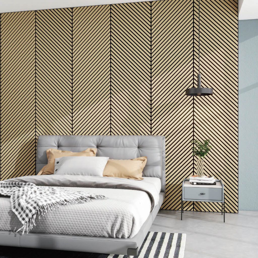 Επένδυση τοίχου Mika Acoustic Panel Natural Diagonal